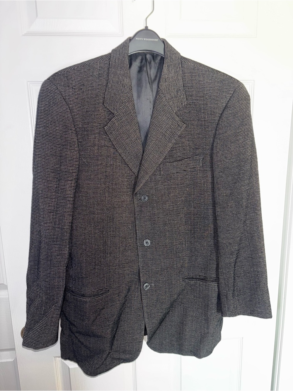 Classic Men's Black w/ Tan Detailing Blazer - Timeless Tailoring